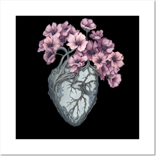 Purple Anemones Heart Human Anatomy Posters and Art